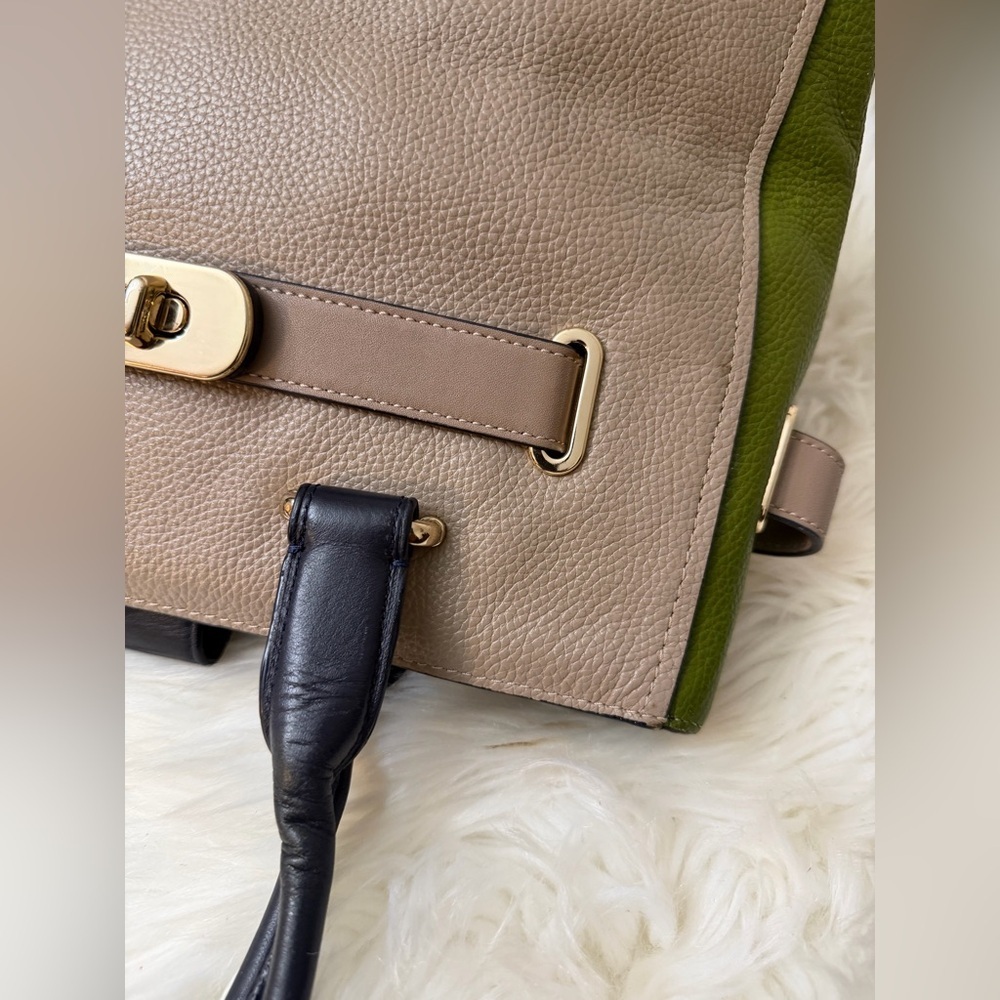 Coach Tan and Olive Leather Tote Bag#36514 - Picture 12 of 13
